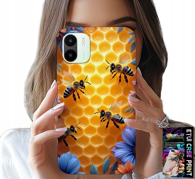 ETUI DO XIAOMI REDMI A2 - PSZCZOŁY UL PLASTER MIODU PLECKI CASE zdjęcie 1