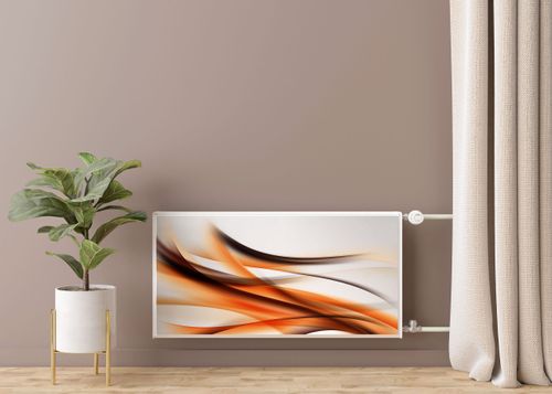 MASKOWNICA Magnetyczna Pomarańczowa Abstrakcja Fala 120cm x 60cm na Arena.pl