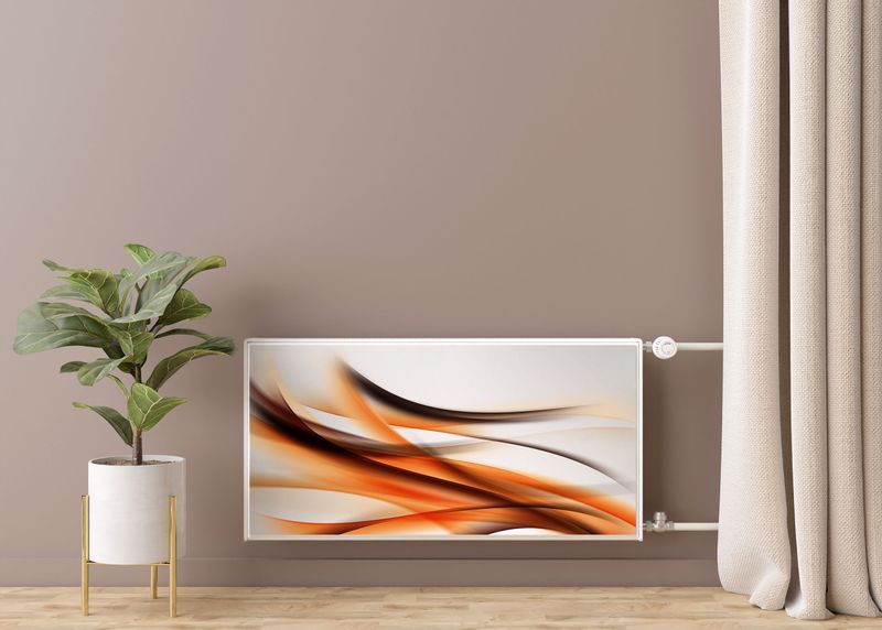 MASKOWNICA Magnetyczna Pomarańczowa Abstrakcja Fala 120cm x 60cm zdjęcie 7