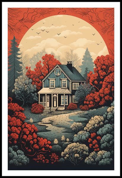 Plakat 56,6x86,4cm Idylla Rustykalna zdjęcie 3