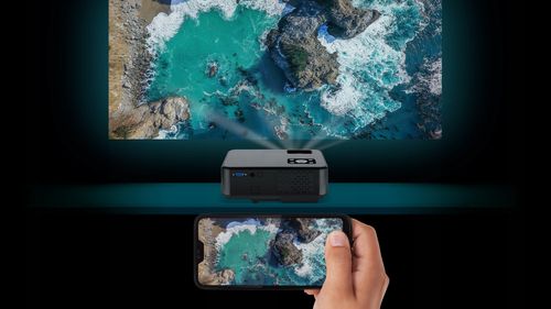 Projektor LED Full HD WiFi USB BT 5000 Lm 150 cali rzutnik pilot na Arena.pl