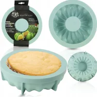 FORMA SILIKONOWA DO DESERÓW 3D OKRĄGŁA 19 x 19 CM MUS CIASTO LODY DO BABKI