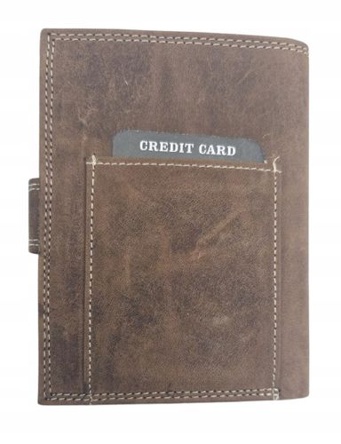 Elegancki portfel męski skóra naturalna N4L-CHM-NL BOX-9134 Cognac na Arena.pl