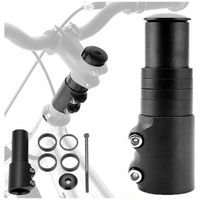 PRZEDŁUŻKA WSPORNIKA KIEROWNICY ADAPTER A-HEAD DO ROWERU PRZEDŁUŻACZ CZARNY