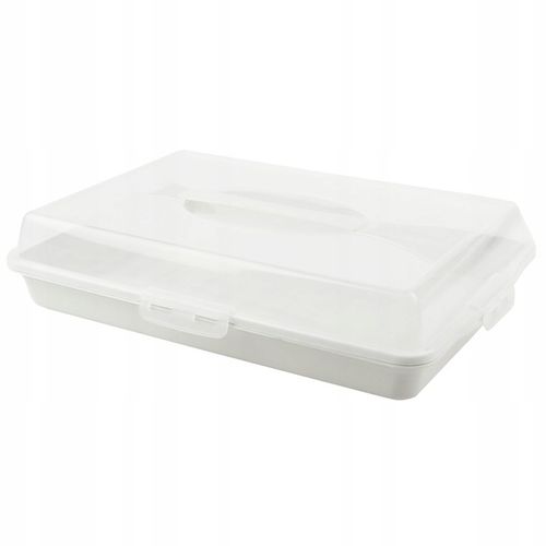 POJEMNIK NA CIASTO DUŻY BOX Z POKRYWĄ NA ŻYWNOŚĆ UCHWYT TRANSPORTER na Arena.pl