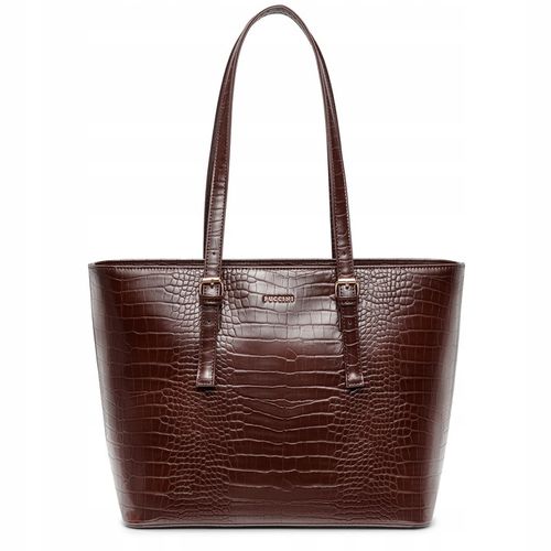Torebka Damska Shopper Na Ramię PUCCINI Duża Mieści A4 Brązowa BML054D-2 na Arena.pl