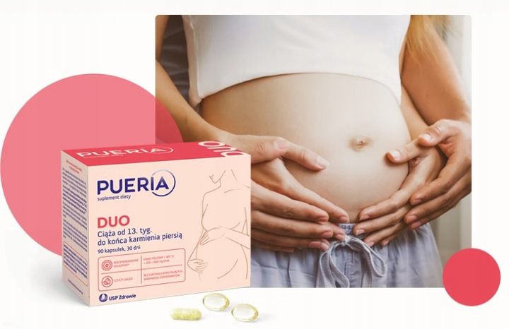 PUERIA UNO + DUO witaminy dla kobiet w ciąży 60+90 zdjęcie 6