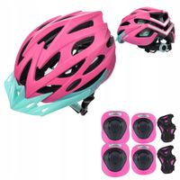 Kask Rowerowy Regulowany Szosowy Z Daszkiem Wentylowany + Ochraniacze