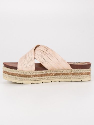 PUDROWE KLAPKI ESPADRYLE Rozmiar - 39 na Arena.pl