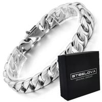 BRANSOLETA PANCERKA ZE STALI CHIRURGICZNEJ 12 MM