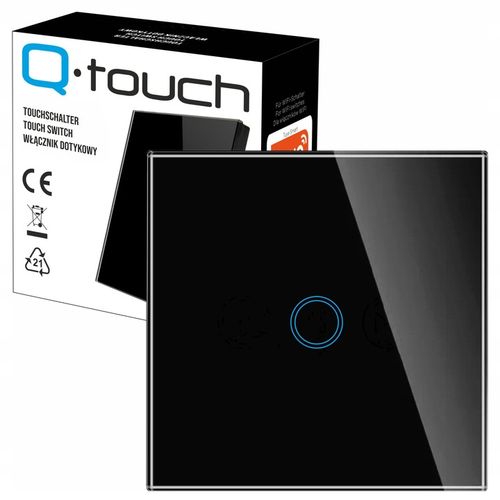 WŁĄCZNIK ŚWIATŁA SZKLANY DOTYKOWY POJEDYNCZY SCHODOWY KRZYŻOWY NA KABEL LED na Arena.pl