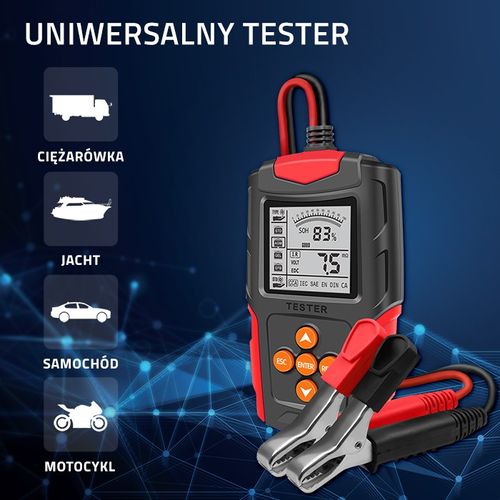 Qoltec Cyfrowy tester akumulatora z LCD 12V 24V 3Ah-200Ah na Arena.pl