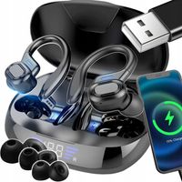 SŁUCHAWKI BLUETOOTH SPORTOWE DO BIEGANIA DOTYKOWE MIKROFON + POWERBANK