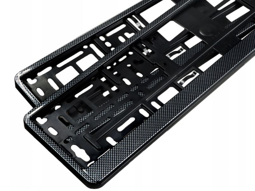 Ramki Pod Tablice Rejestracyjne Ramka Tablic CARBON Komplet Śrubki Wkrętak na Arena.pl