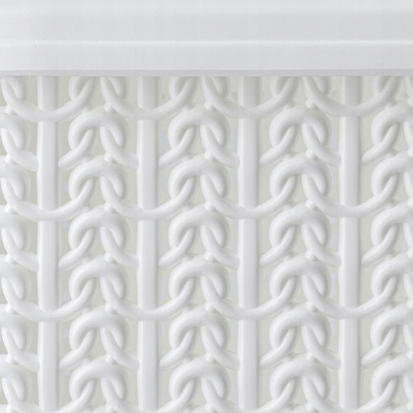 KADAX Koszyk Kosz 6L Pojemnik Z Pokrywą Biały 2szt zdjęcie 10