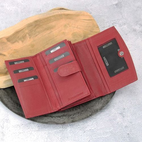 Damski portfel MATTE - czerwony na Arena.pl