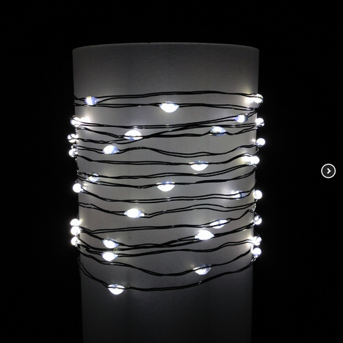 Lampki Choinkowe Zielony Drucik Na Baterie Zimne Światło Białe 40Led na Arena.pl