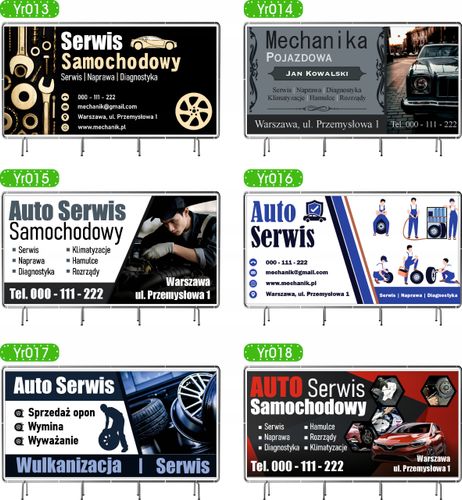 BANER REKLAMOWY 100x50 cm projekt w cenie AUTO kilma dużo wzorów na Arena.pl