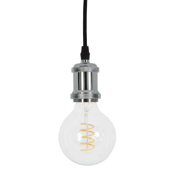 LAMPA WISZĄCA PAJĄK 1  RETRO METALOWA - CZARNA E27 zdjęcie 10