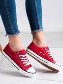 Trampki damskie   klasyczne czerwone Rozmiar: - 37