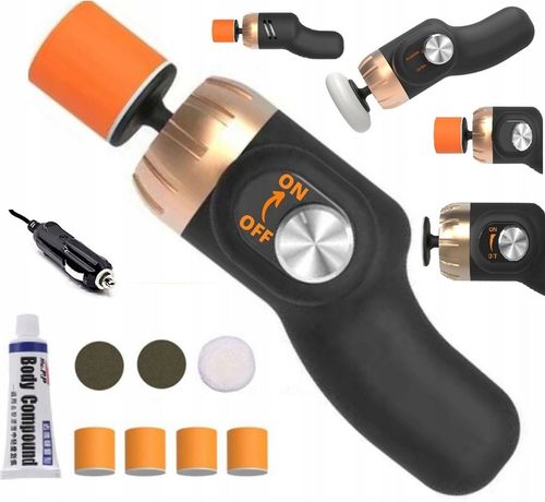 MINI POLERKA SAMOCHODOWA Maszyna Polerska 4x GĄBKA na Arena.pl