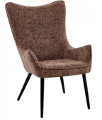 Fotel wypoczynkowy uszak brązowy Nico strukturalny elegancki do salonu