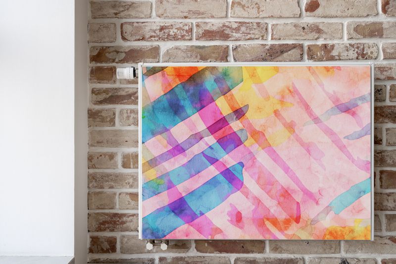 Maskownica MAGNETYCZNA Na Kaloryfer Akwarelowa Abstrakcja 100cm x 60cm zdjęcie 6