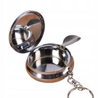 Breloczek Turystyczna Mała Popielniczka Metalowa Papierośnica Ashtray Fajka