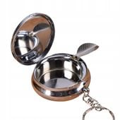 Breloczek Turystyczna Mała Popielniczka Metalowa Papierośnica Ashtray Fajka