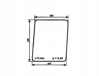 szyba drzwi górna - góra do ciągnika MTZ-82 Belarus kabina duża oryginalna