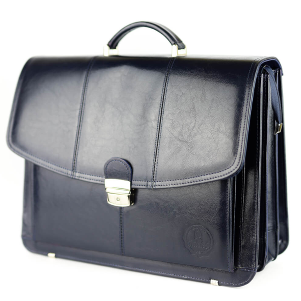 518 Teczka męska 3-komorowa - granat KEMER zdjęcie 1