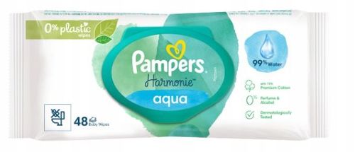 PAMPERS Harmonie AQUA Chusteczki nawilżane dla dzieci op. 9x48 szt na Arena.pl