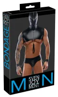 svenjoyment bondage zestaw matowy męski 2-częściowy z akcesoriami s czarny