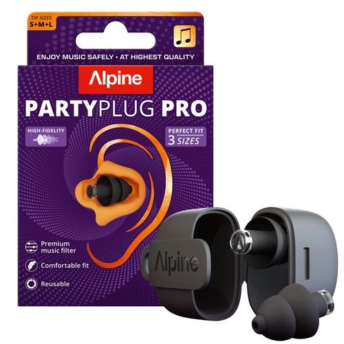 Zatyczki do uszu Alpine PartyPlug Pro Black na koncert 3 rozmiary S/M/L na Arena.pl