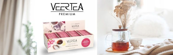 Herbata VEERTEA CRANBERRY & RASPBERRY 100 szt. | smak malina z żurawiną zdjęcie 4