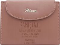 Portfel damski skórzany GRAWER prezent powodzenia w nowej pracy twój napis