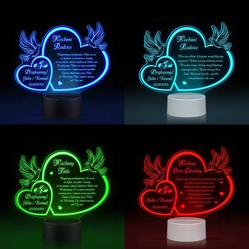 PODZIĘKOWANIA DLA RODZICÓW Świadków PREZENT na ŚLUB WESELE z TWOIM GRAWERem na Arena.pl