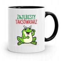 Kubek Czarny Prezent Dla Żajebistego Taksówkarza Z Nadrukiem Ze Zdjęciem