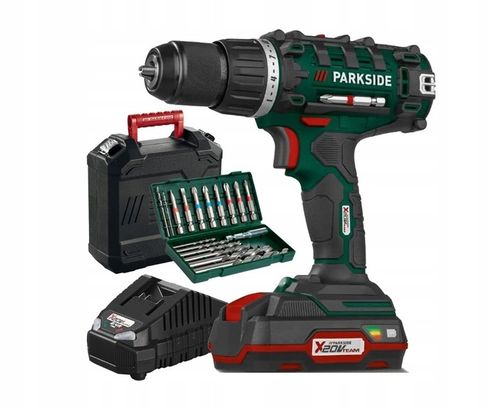 Najnowsza Wiertarka Parkside 20 V + akumulator + bity + ładowarka 65W PL na Arena.pl