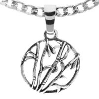 SREBRNY WISIOREK KOŁO BAMBUS SREBRO PRÓBY 925