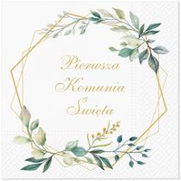 serwetki 3-warstwowe komunia, 1/4, 33 x 33 cm 20 szt.