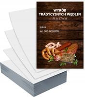 Ulotki A6 1000 szt firmowe reklamowe WYRÓB WĘDLIN + PROJEKT GRATIS