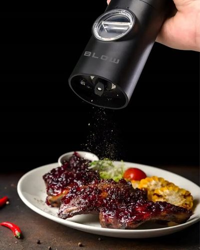 ELEKTRYCZNY MŁYNEK DO SOLI I PIEPRZU PRZYPRAW REGULACJA PODSTAWKA na Arena.pl