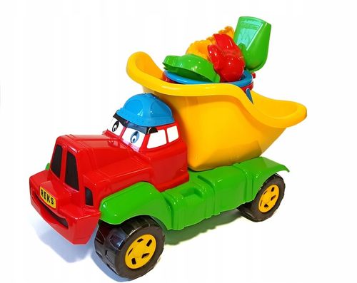 Samochód wywrotka Reks z zestawem do piasku, ciężarówka Reks z zestawem na Arena.pl