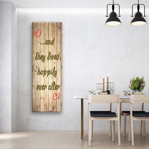 Obraz na płótnie - Canvas, Sentencja z sercami 30x90 na Arena.pl