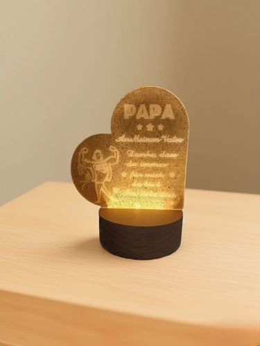 Lampka Nocna LED dla Taty na Prezent z Napisami po Niemiecku 11 x 19cm na Arena.pl