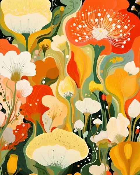 Plakat 40x50cm Kwiatowy Raj zdjęcie 1