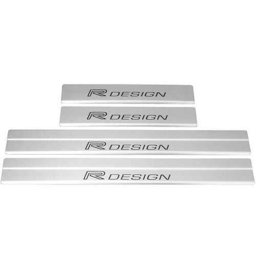 Listwa progowa VOLVO V40 MK2 R DESIGN Stal nierdzewna 304 mat z czarnymi na Arena.pl