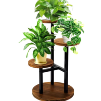 KWIETNIK STOJĄCY PODŁOGOWY METALOWY STOJAK NA KWIATY DONICZKI 3 PÓŁKI LOFT