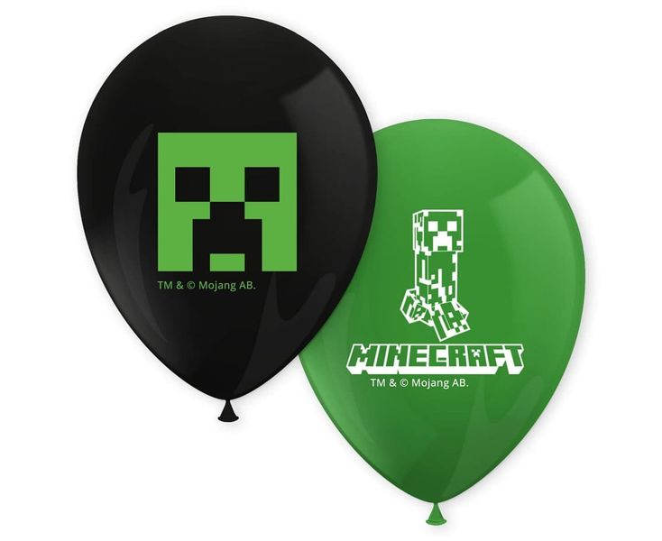 Balony lateksowe Minecraft, 8 szt. zdjęcie 1